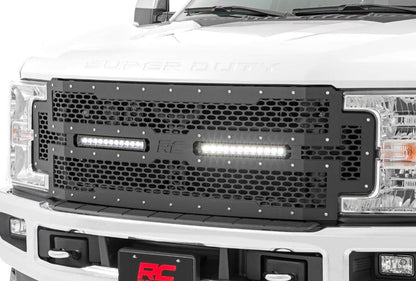 MESH GRILLE 12" DUAL ROW LED | BLACK | FORD F-250/F-350 SUPER DUTY (17-19)